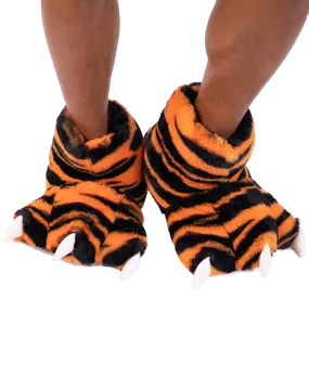 Tiger Kid and Adult Paw Slipper
