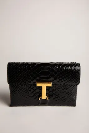 TOM FORD | GLOSSY STAMPED PYTHON LEATHER MONARCH MINI BAG