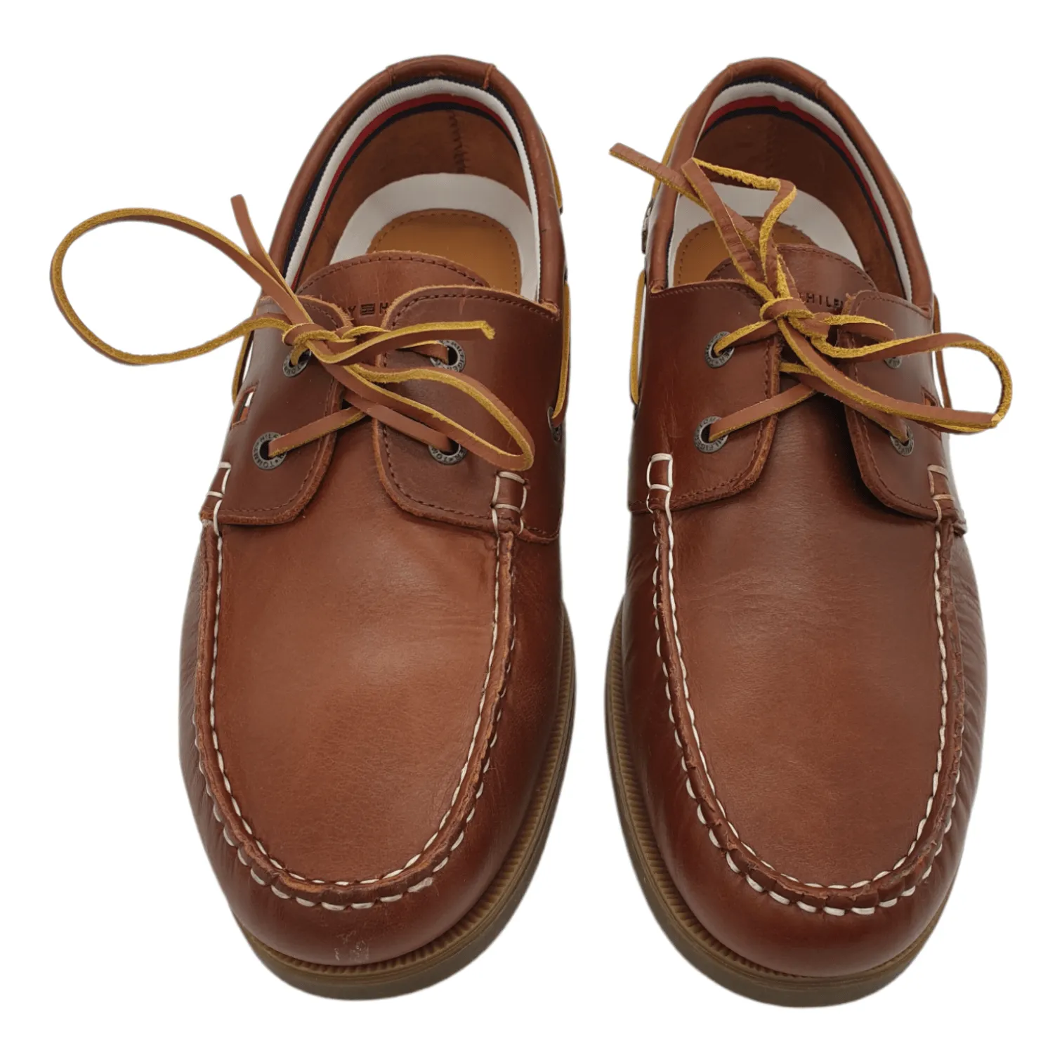 Tommy Hilfiger Brown Leather Deck Shoes