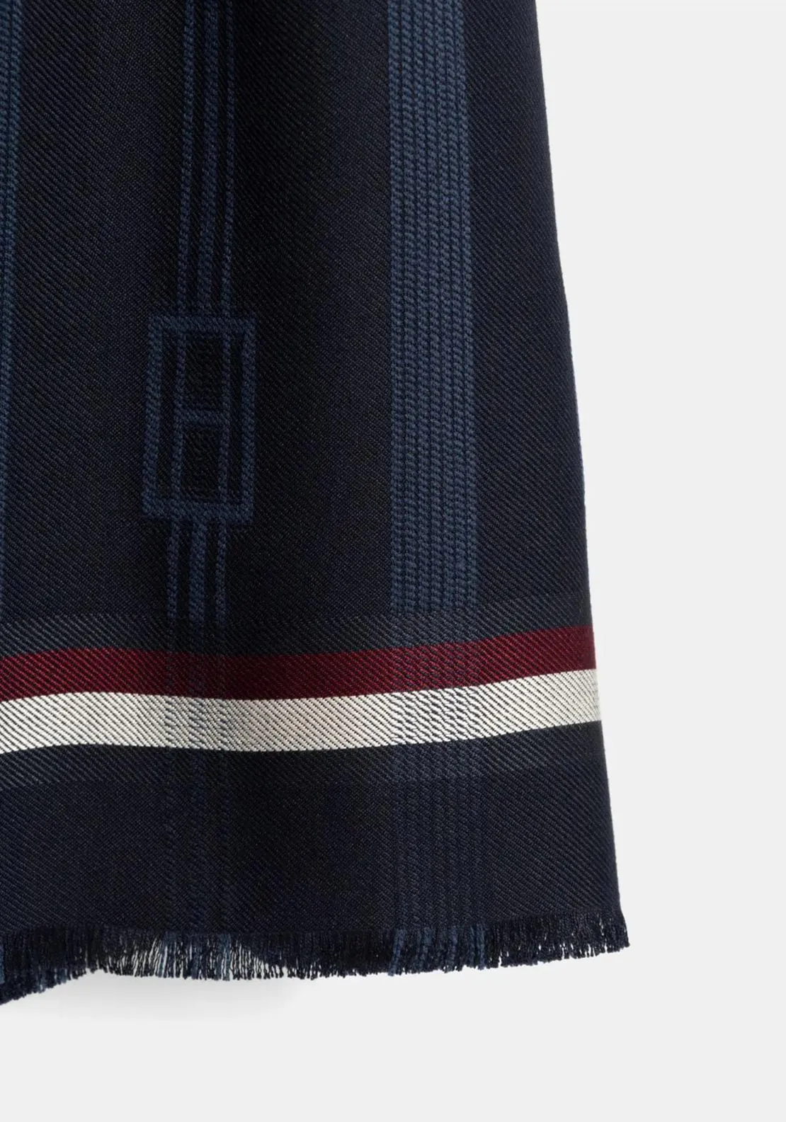 Tommy Hilfiger Check Print Scarf, Navy