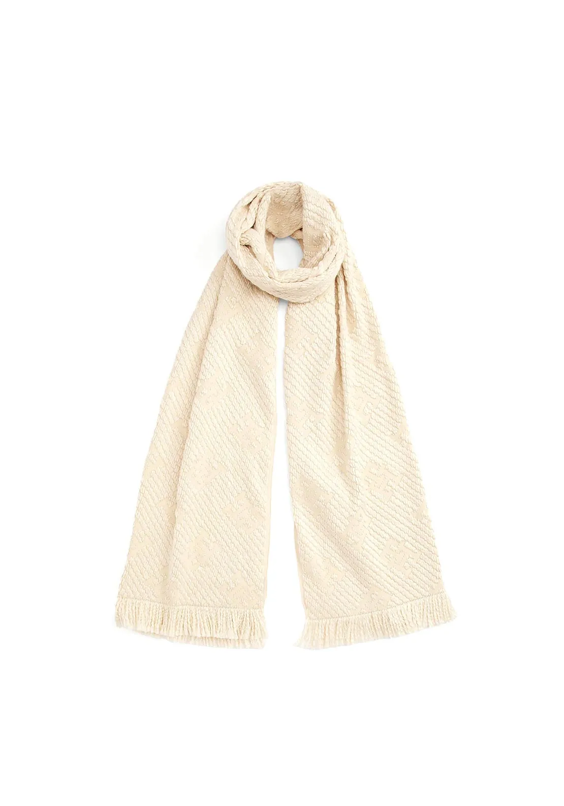 Tommy Hilfiger Chic Wool Blend Scarf, Cream