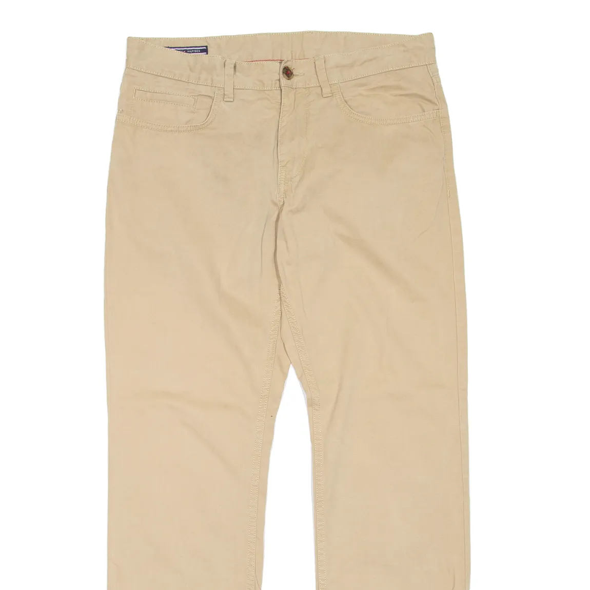 TOMMY HILFIGER Chino Mens Trousers Beige Regular Straight W32 L30