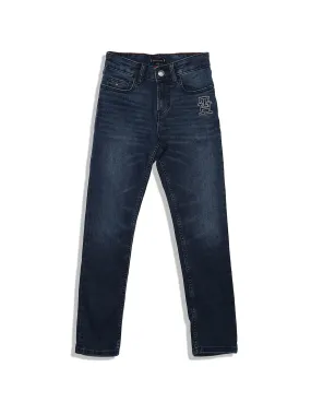 Tommy Hilfiger Kids Scanton Slim Fit Stone Wash Elroy Monogram Jeans