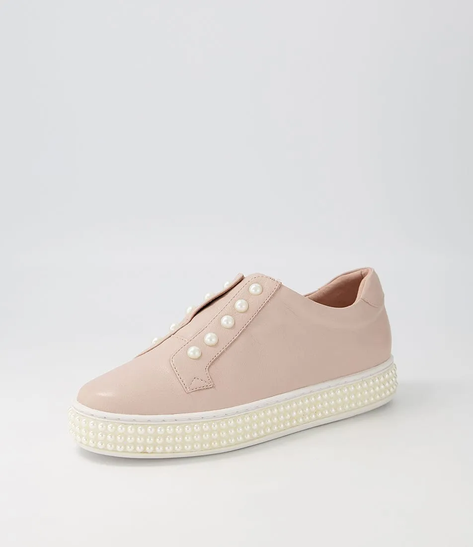 TOP END Quempo Dusty Pink Leather Sneakers
