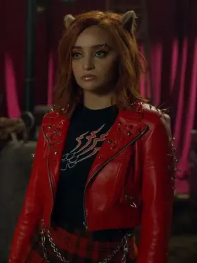 Toralei Stripe Monster High 2 Red Leather Jacket