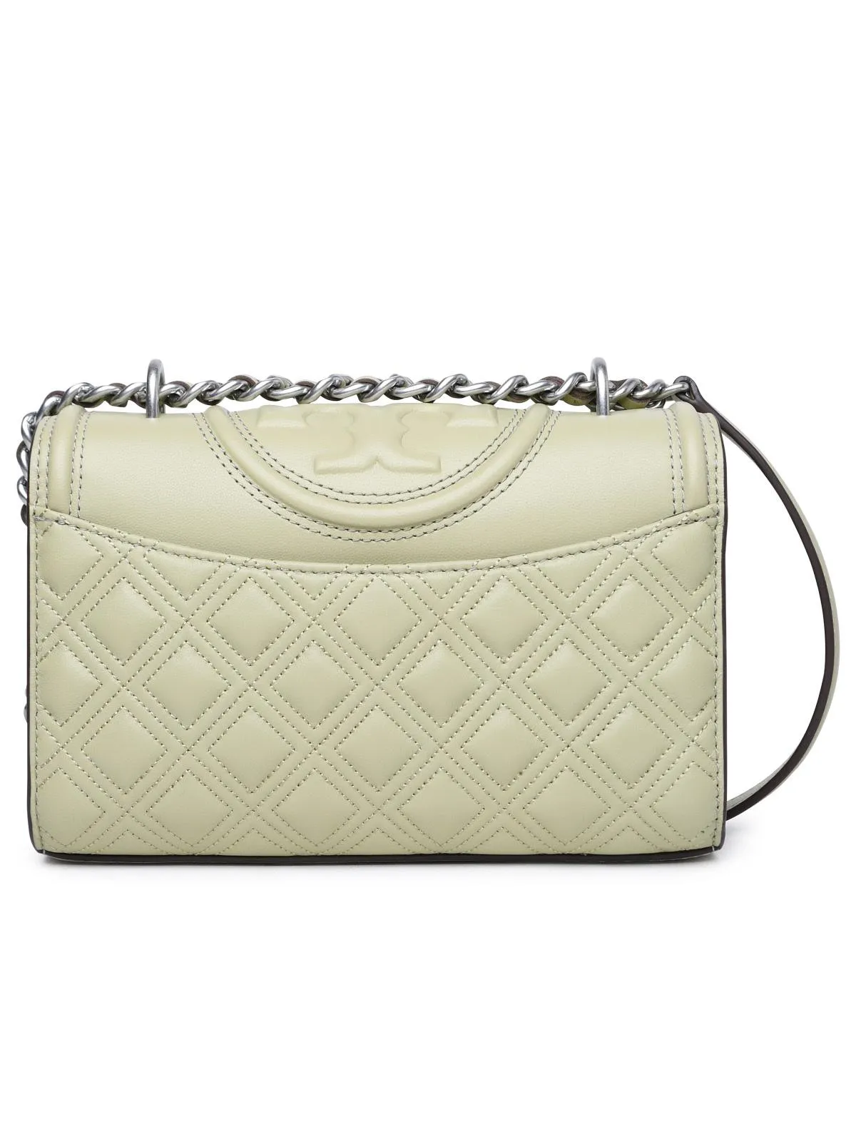 Tory Burch    Tory Burch 'Fleming' Small Green Lear Crossbody Bag