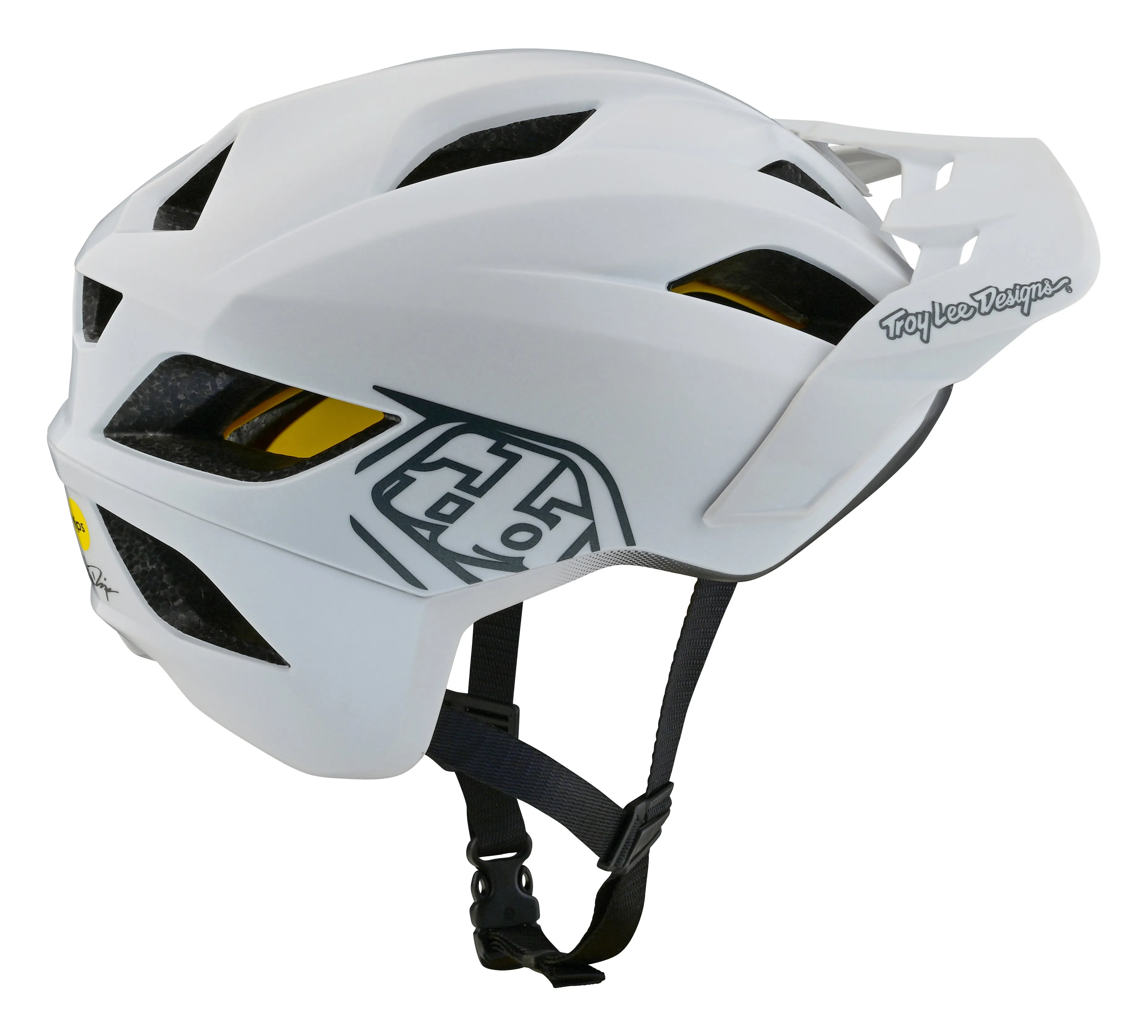 Troy Lee Designs Flowline MTB Helmet with MIPS - Youth - Point - White