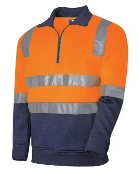TRU WORKWEAR 1/4 Zip Fleece Jumper with TRuVis Tape 300gsm