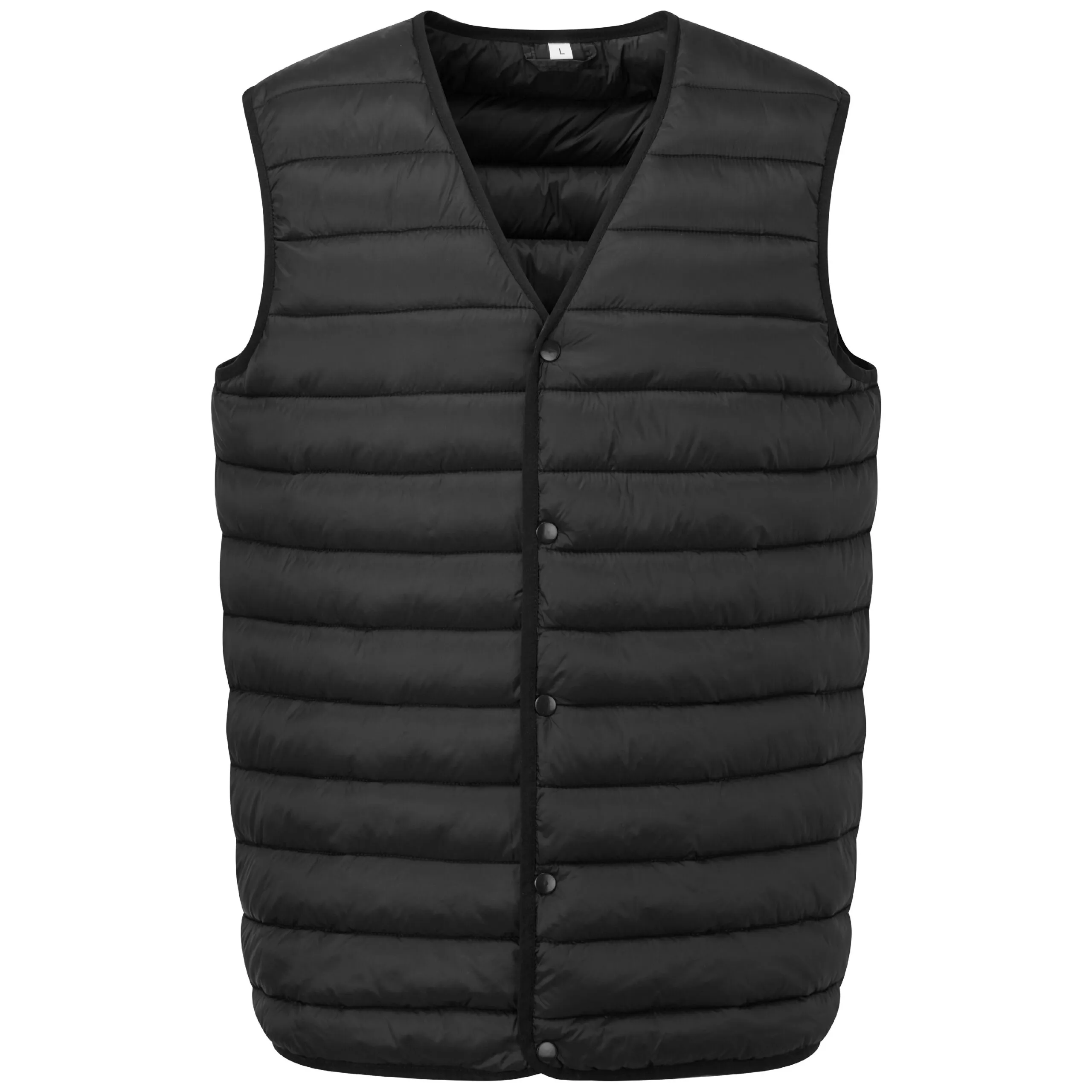 TS042 Black padded gilet vest