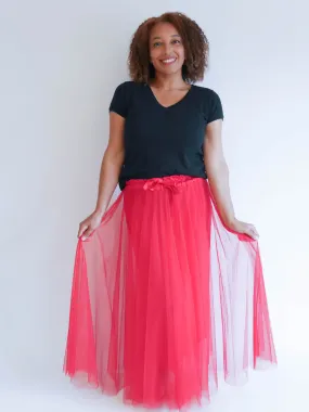 Tulle Skirt Red