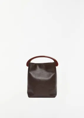 Tumbled Calf Leather Bag — Wine