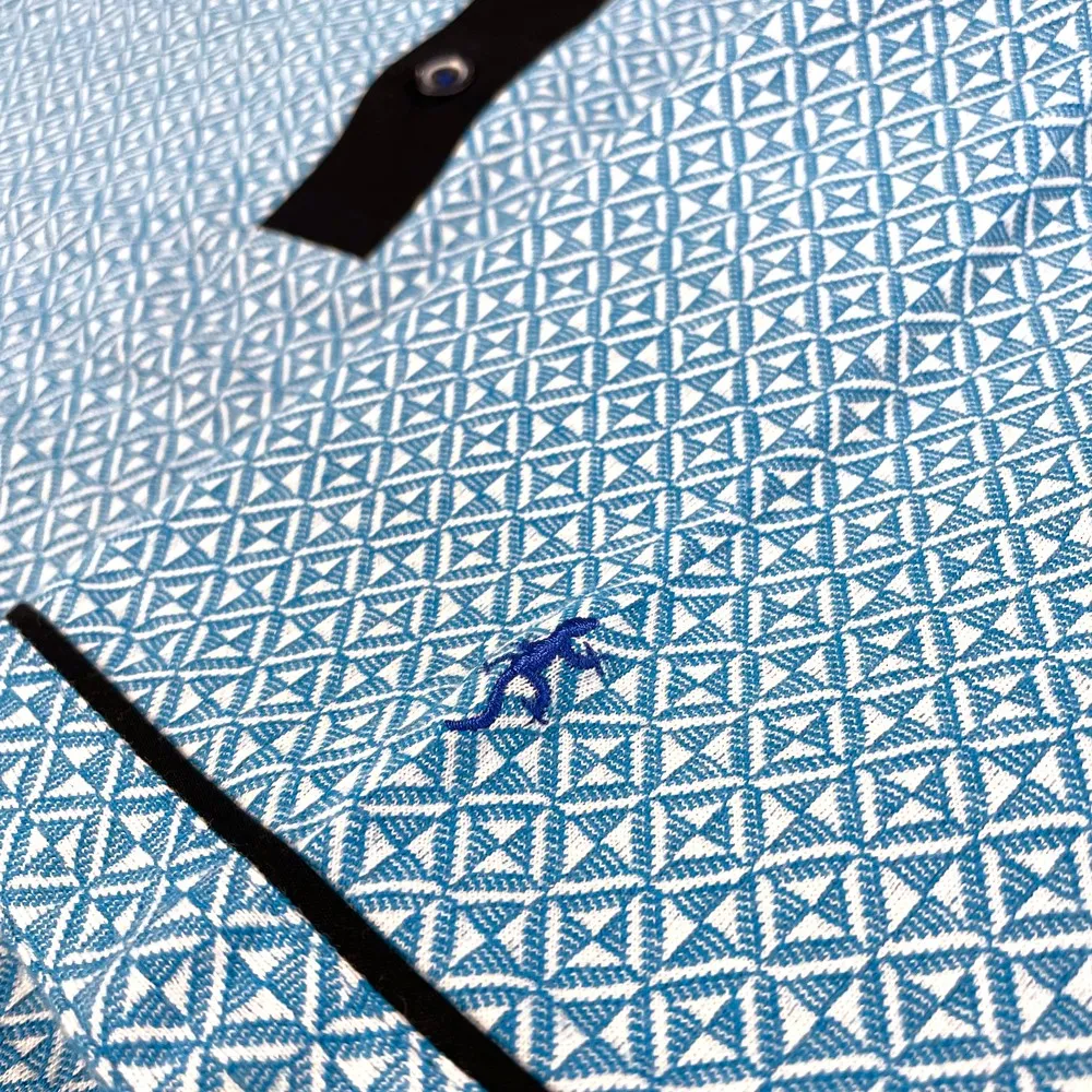 Two Colour Tile Jacquard Polo