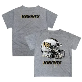 UCF Knights Youth Gray Dripping Helmet T-Shirt