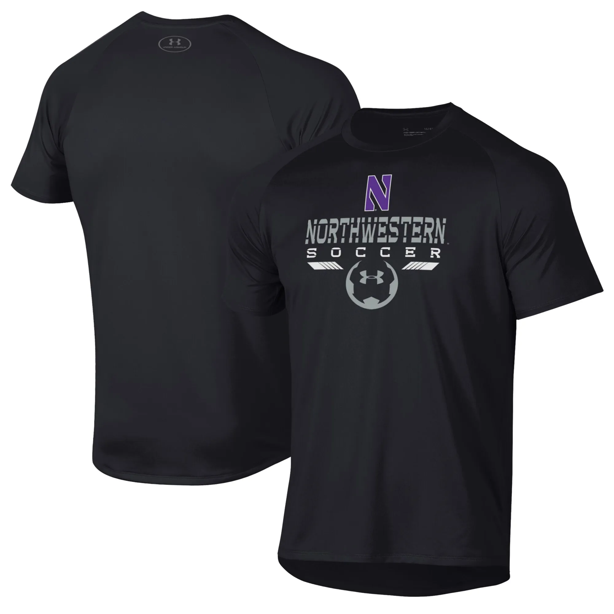 Under Armour Northwestern Wildcats Black Soccer Icon Tech T-Shirt