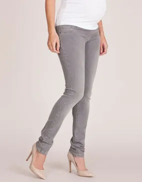 Under Bump Grey Skinny Maternity Jeans