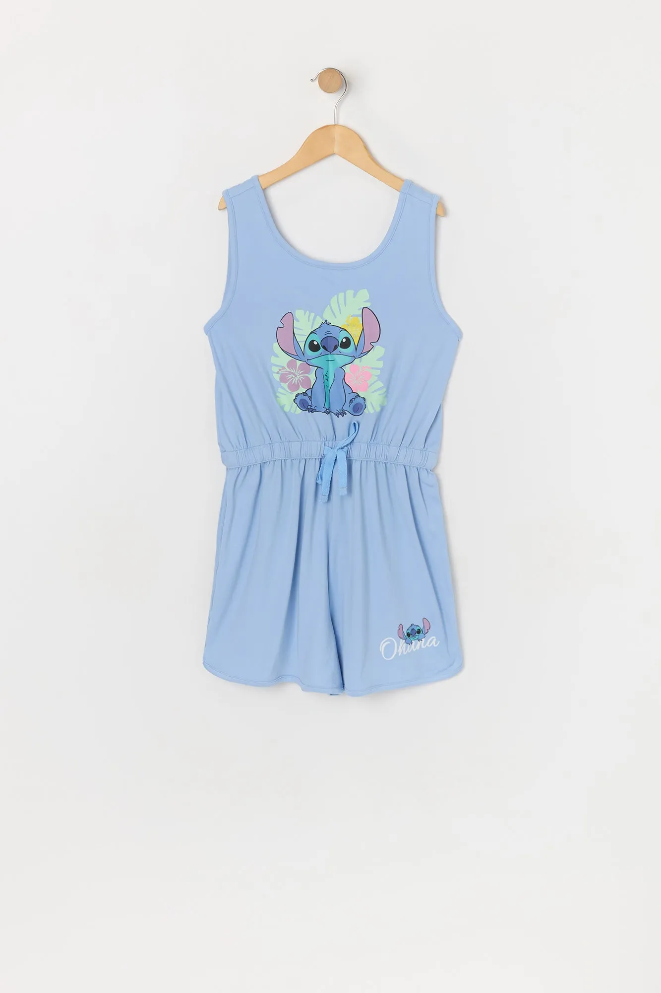 Urban Kids Girls Stitch Graphic Romper