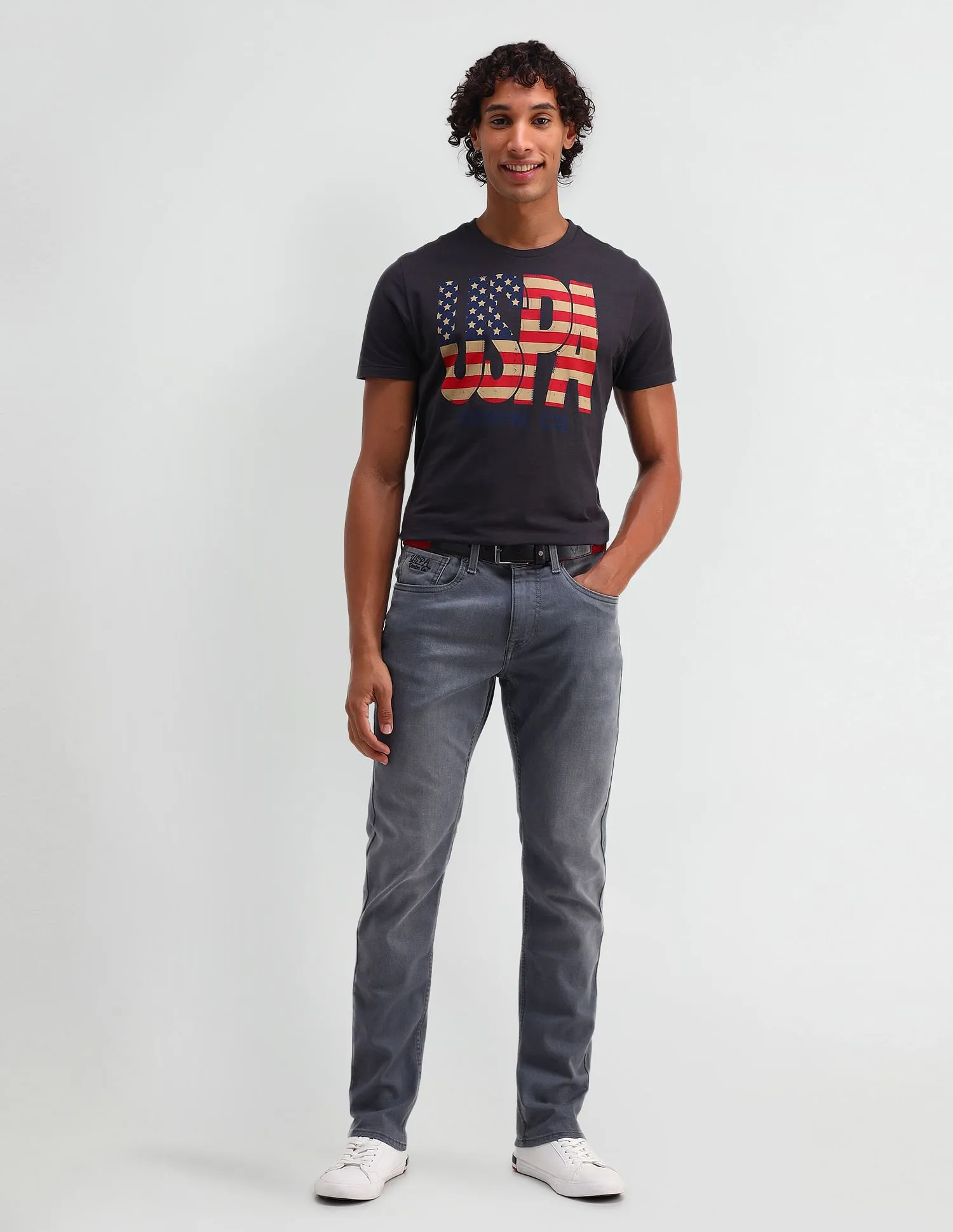 U.S. Polo Assn. Denim Co. Brandon Slim Tapered Fit Grey Jeans