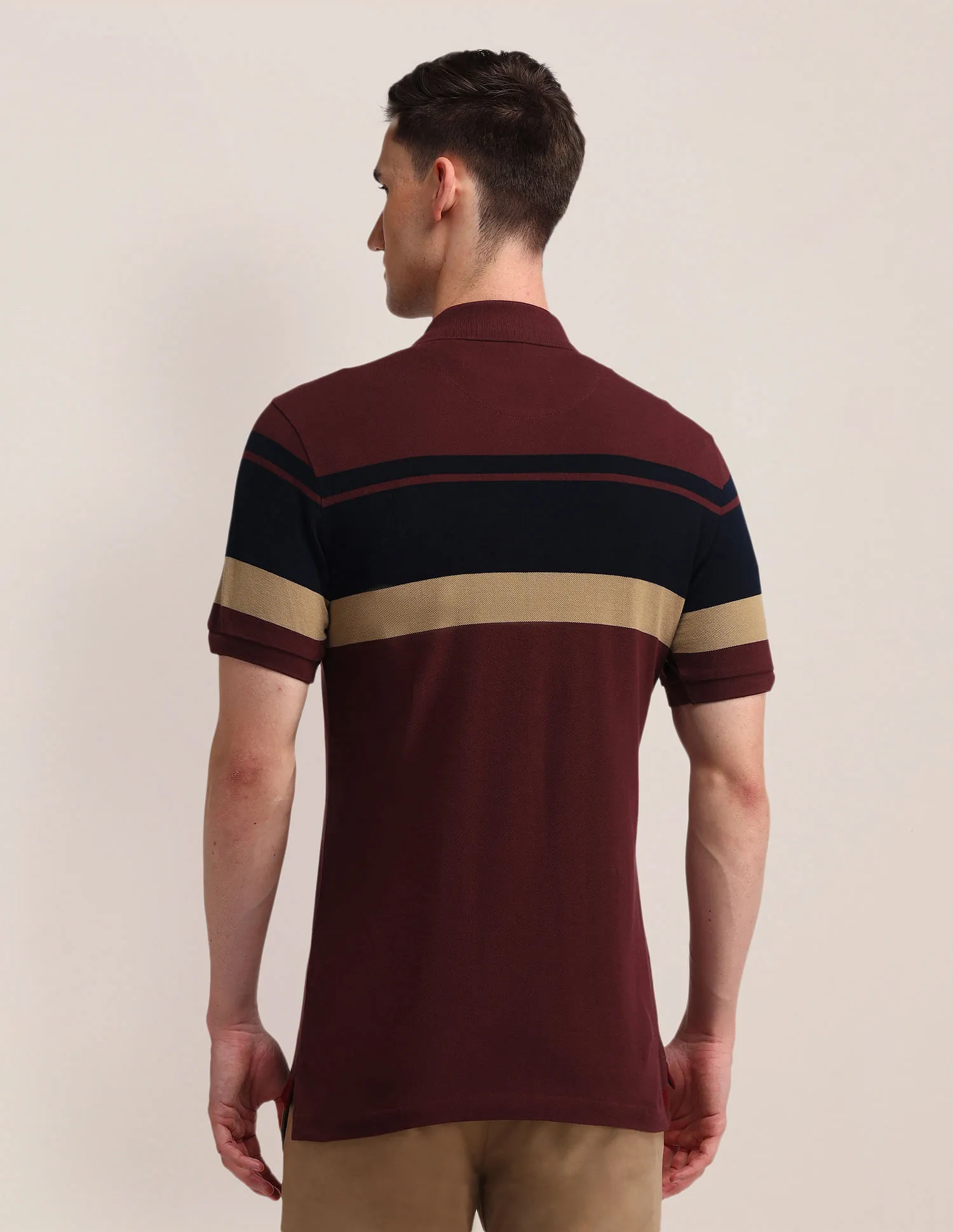 U.S. Polo Assn. Horizontal Striped Slim Fit Polo Shirt