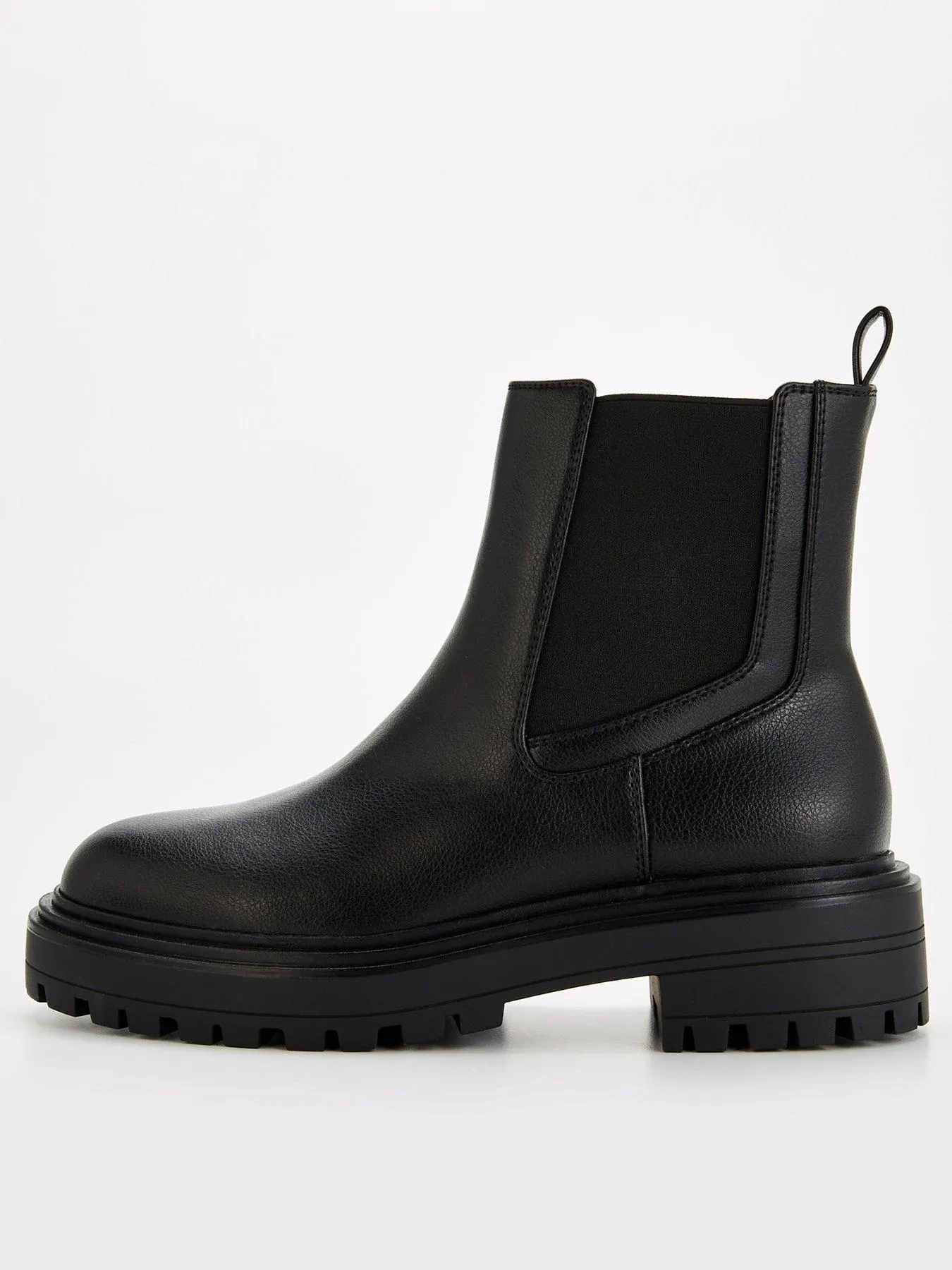 V By Very Wide Fit Chunky Chelsea Boot - Black