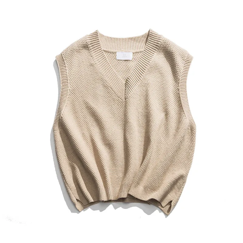 V-neck men and women knitted vest