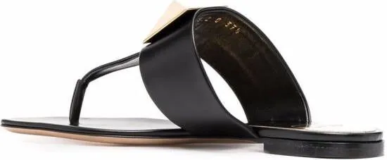 Valentino Garavani One Stud flat sandals Black