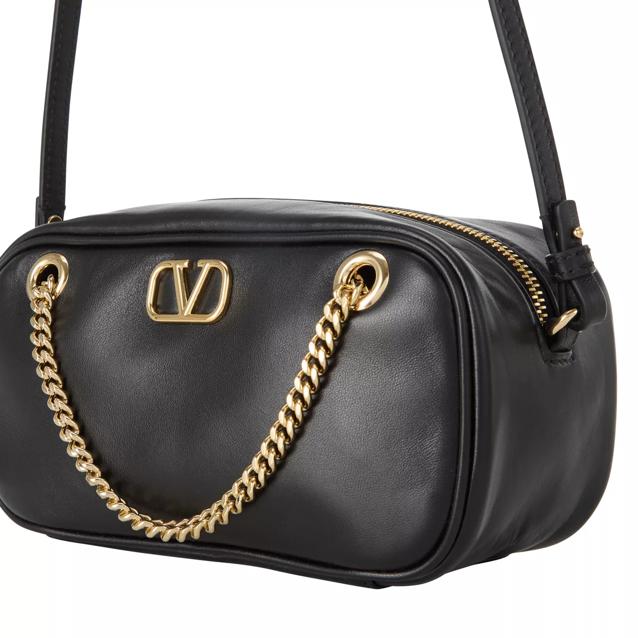 VALENTINO GARAVANI V Logo Signature Mini Shoulder Bag - Nero