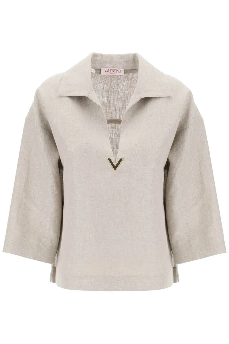 Valentino Garavani    Valentino Garavani Linen Canvas Tunic Garment For