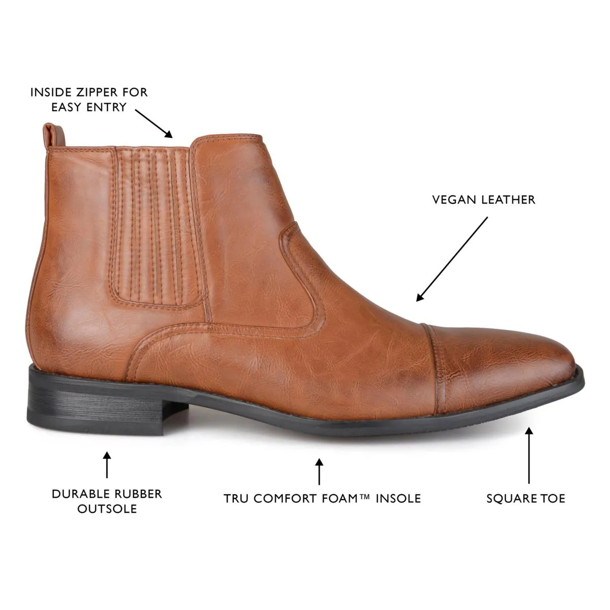      Vance Co. Men's Wide Width Alex Chelsea Boot     