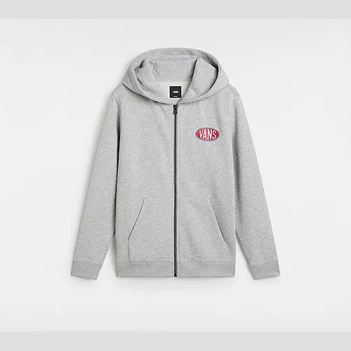 Vans KIDS SPRAY ON FULL ZIP PULLOVER HOODIE (8-14 YEARS) (CEMENT HEATHER) BOYS GREY