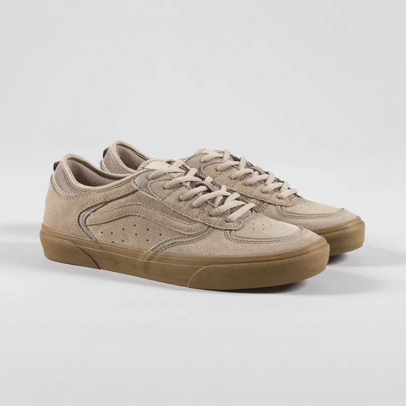 Vans Skate Rowley Shoe Suede Tan Gum