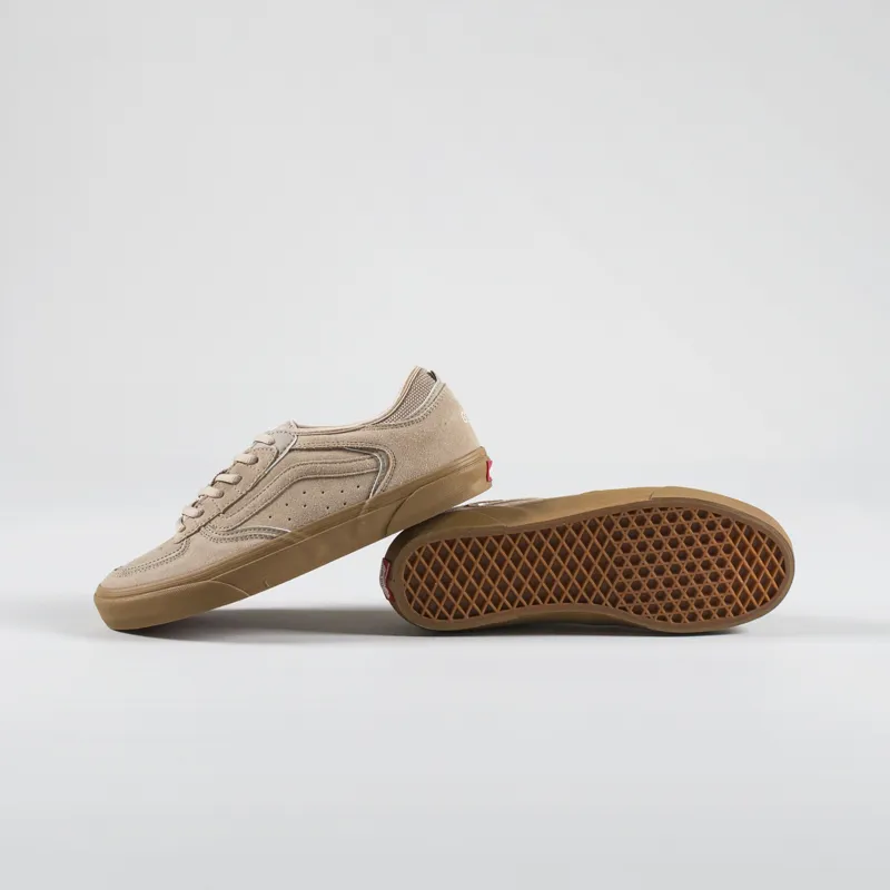 Vans Skate Rowley Shoe Suede Tan Gum