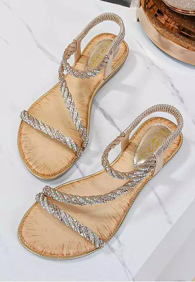 VANSA Iron stones Flat Sandals VSW-S1078