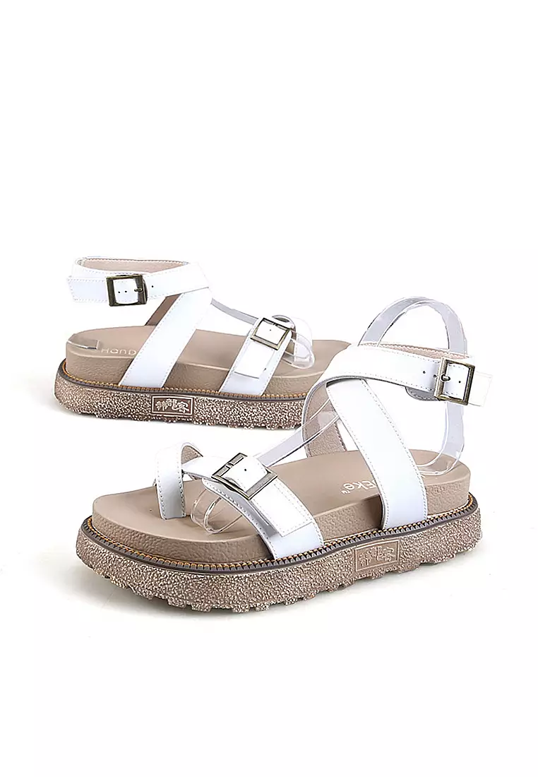 VANSA Leather Strap Platform Sandals VSW-S5551