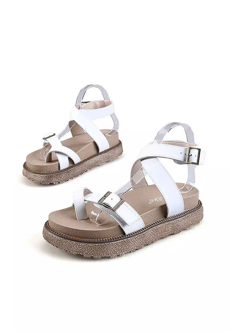 VANSA Leather Strap Platform Sandals VSW-S5551