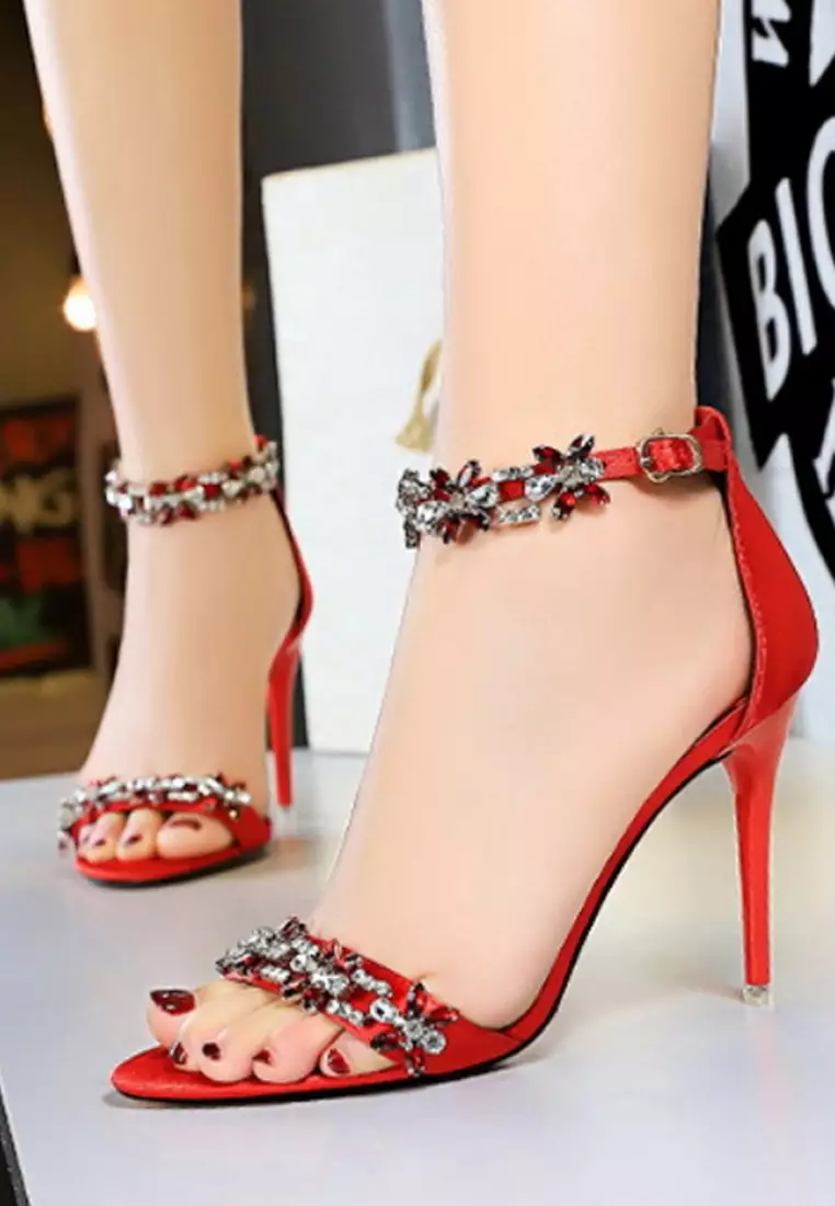 VANSA Rhinestone Strap Evening Sandals VSW-P3681