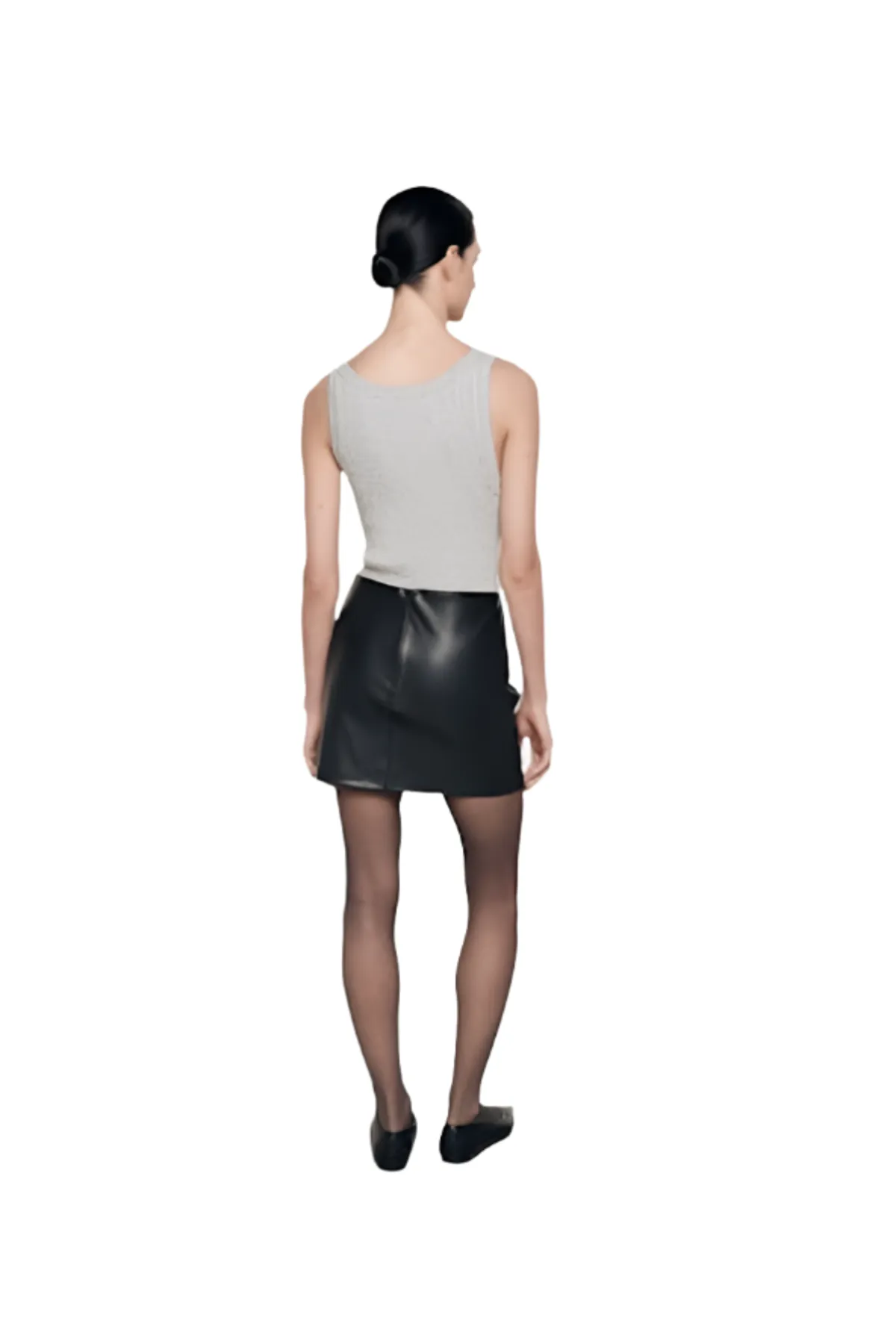 Vegan Soft Leather Mini Skirt