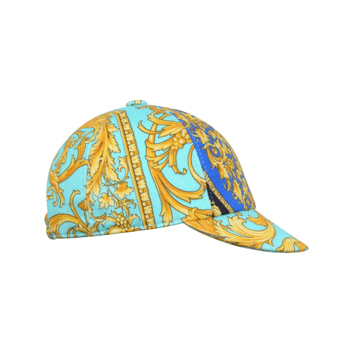 Versace Baby Boys Cap - Turquoise & Baroque Cotton Cap