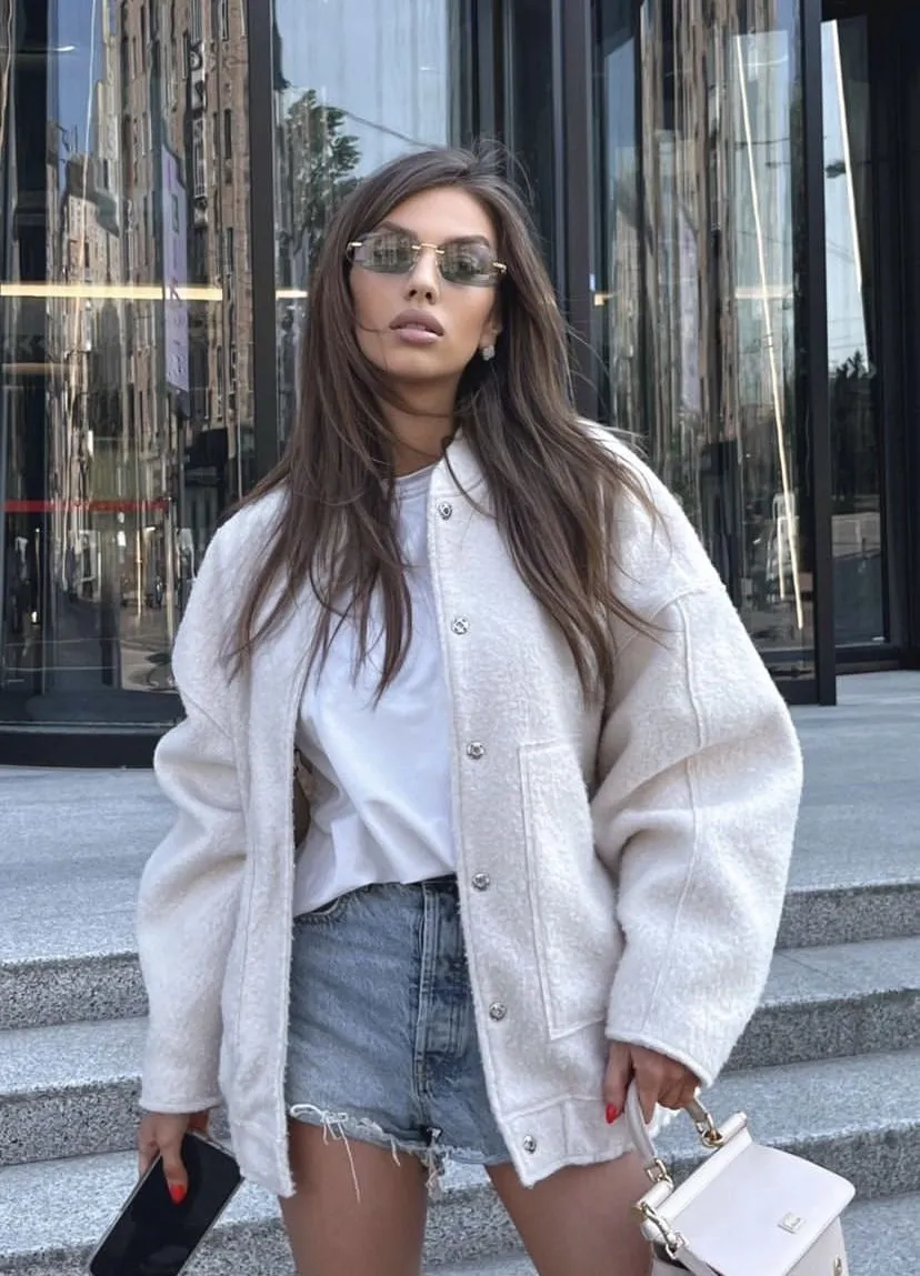 Veste Bomber Oversized légante pour Femmes