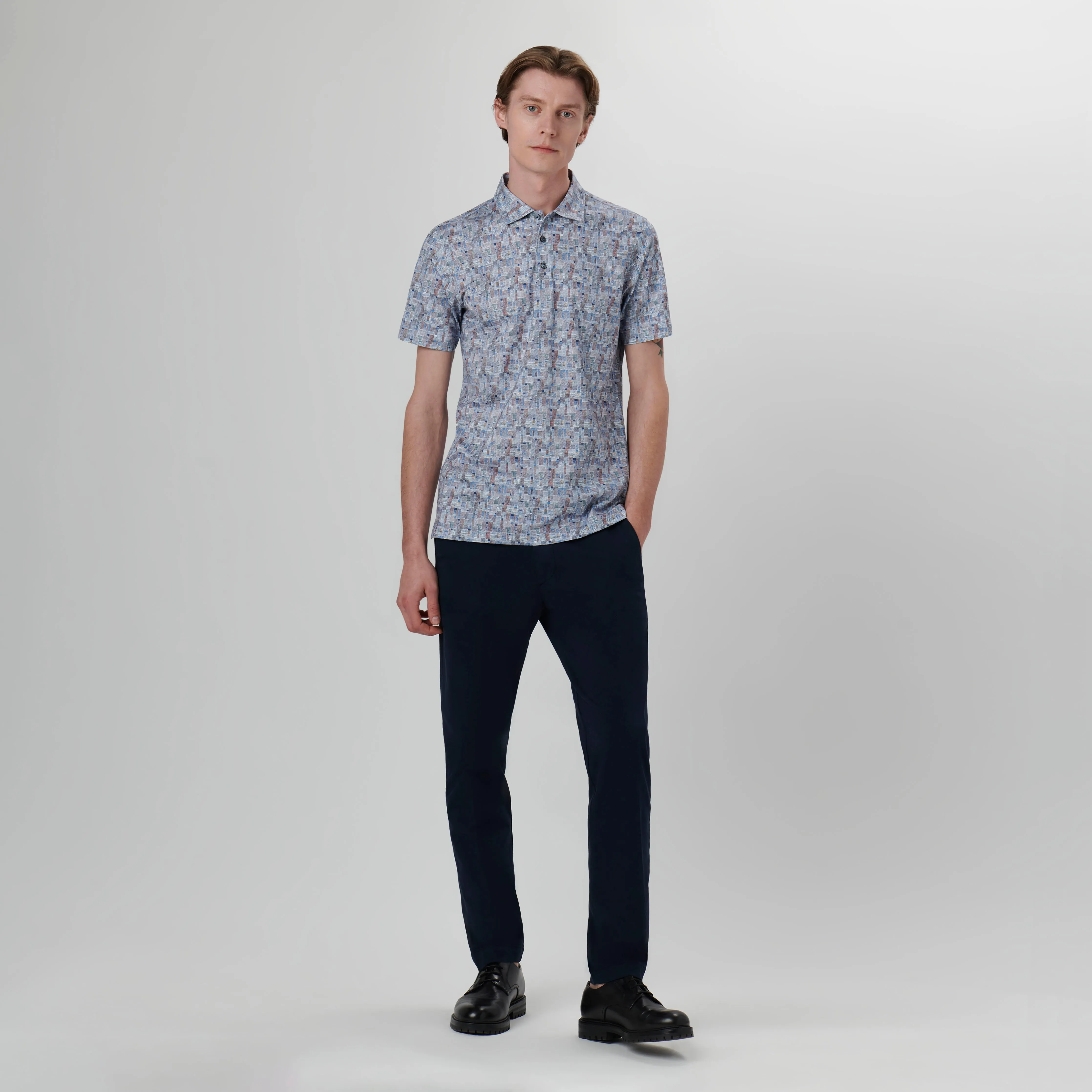 Victor Patchwork Print OoohCotton Polo