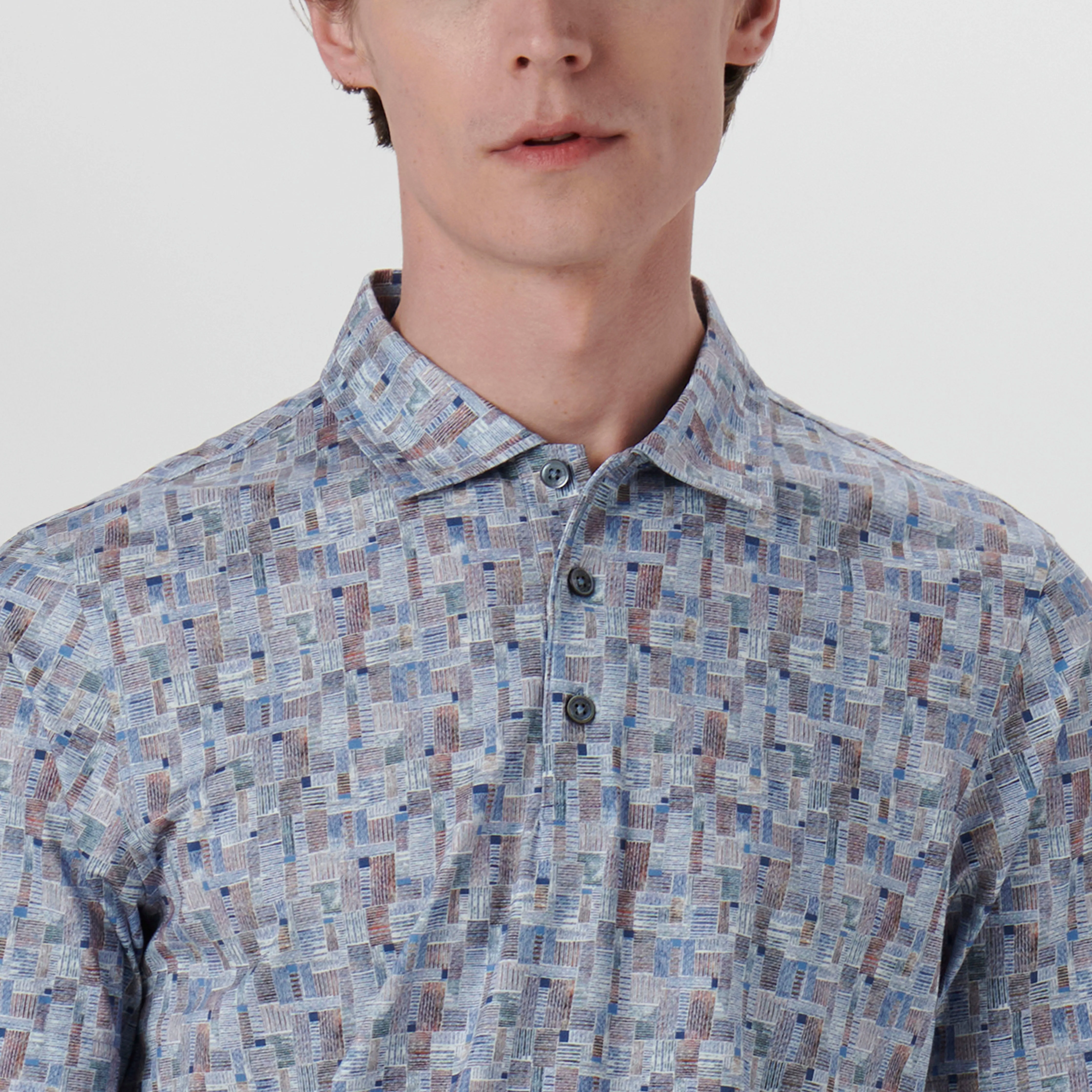 Victor Patchwork Print OoohCotton Polo