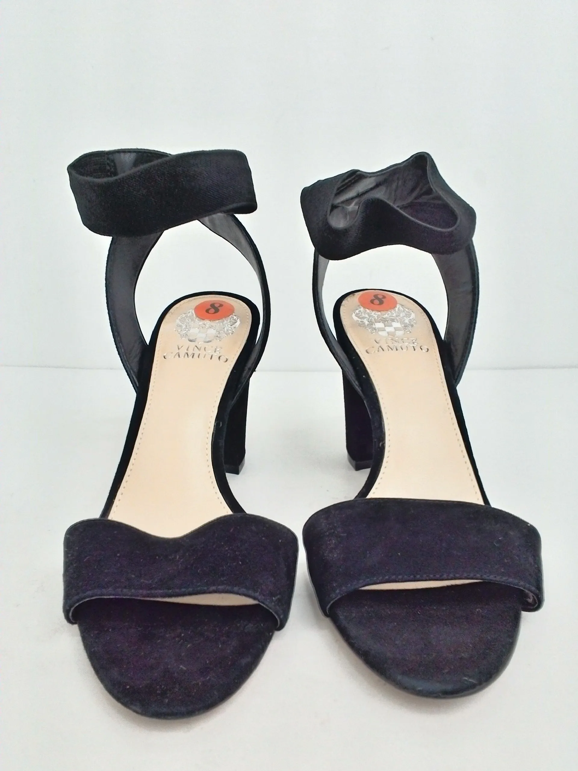 Vince Camuto Women's Black Suede Sandals Size 8