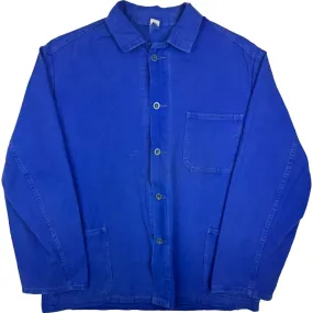 Vintage 70's French Workwear Chore Jacket Blue