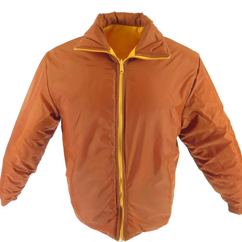 Vintage 70s Reversible Ski Jacket Mens L Deadstock Retro Puffy Snowboard