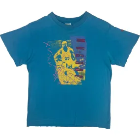 Vintage 90's Nike Jordan Basketball Single Stitch T-shirt Blue Rare