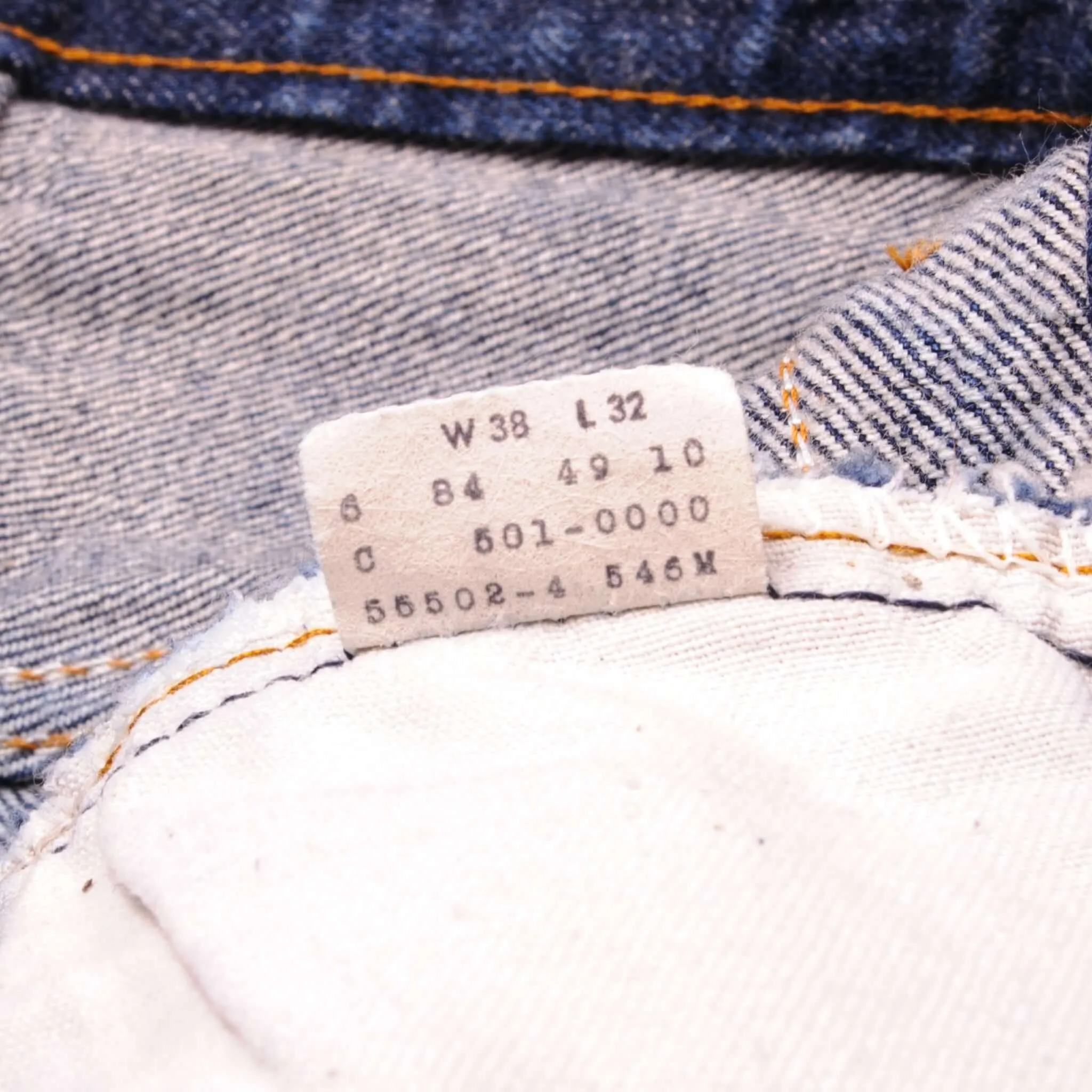 VINTAGE LEVIS 501 JEANS INDIGO EARLY 1980s SIZE W35 L28 MADE IN USA