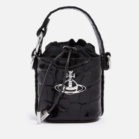 Vivienne Westwood Mini Daisy Croc-Effect Leather Bucket Bag | Coggles
