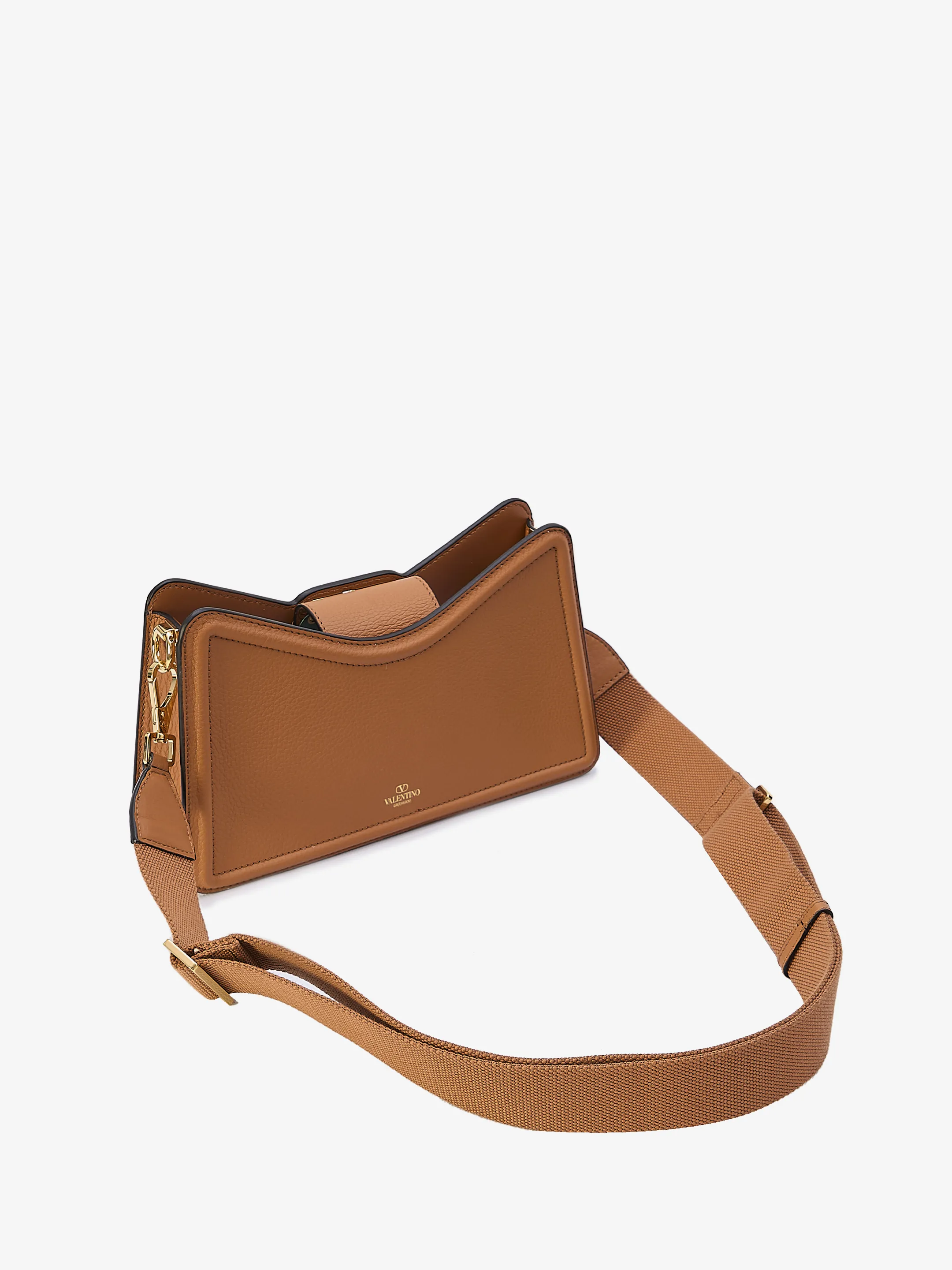 VLogo Leather shoulder bag