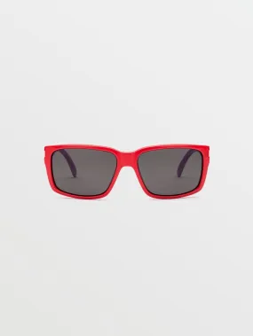 Volcom Stoneage Sunglasses Gloss Red