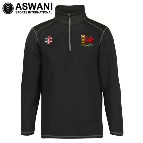 Wales Seniors Cricket 1/4 Zip Thermo Fleece Top