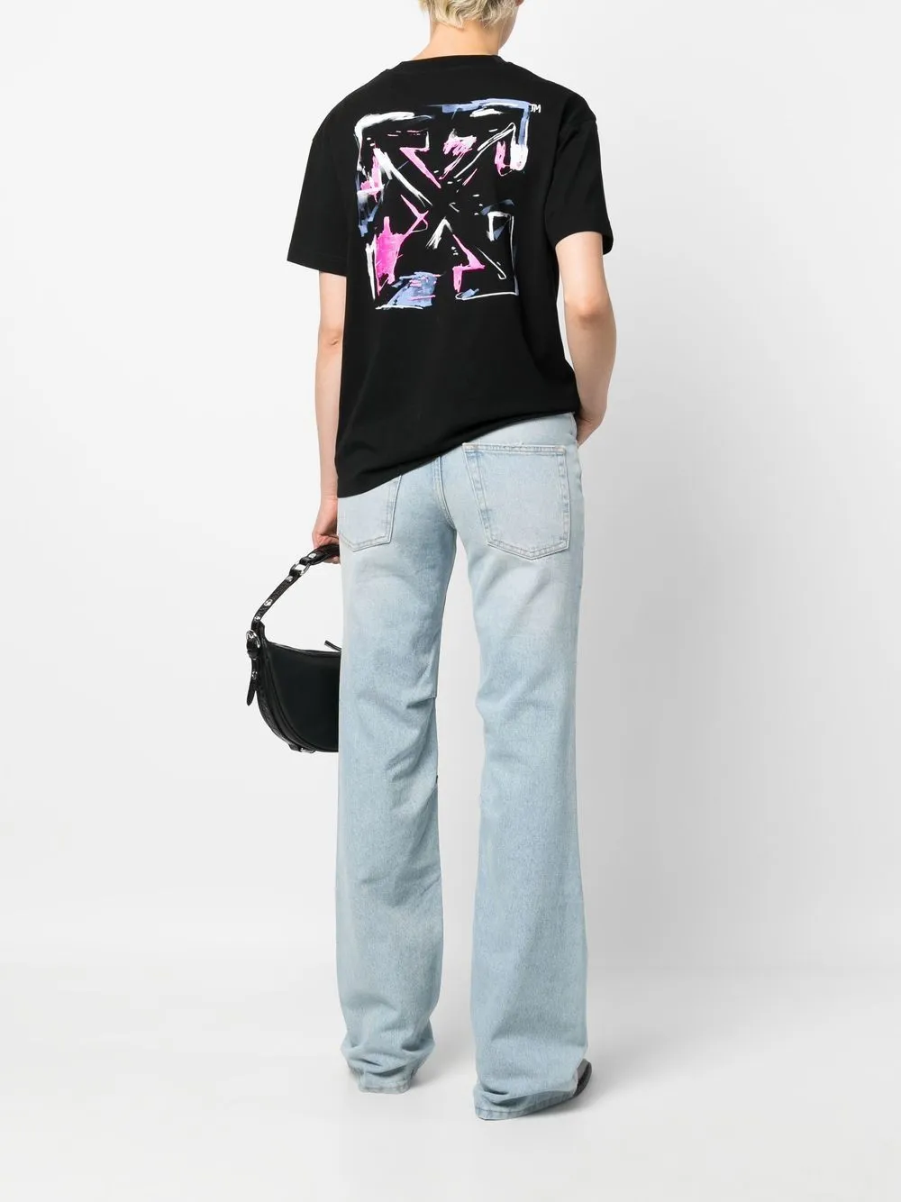Washed denim jeans